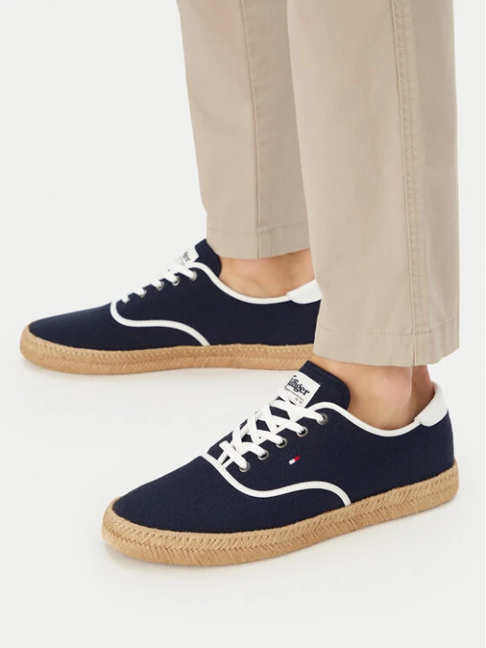 Zdjęcie produktu Espadryle Tommy Hilfiger Th Hi Vulc Core Jutte Canvas FM0FM05872 Granatowy