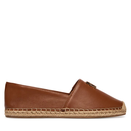 Zdjęcie produktu Espadryle Tommy Hilfiger Th Logo Leather Espadrille FW0FW09246 Brązowy