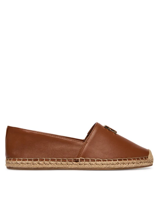 Zdjęcie produktu Espadryle Tommy Hilfiger Th Logo Leather Espadrille FW0FW09246 Brązowy