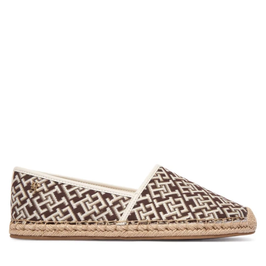 Zdjęcie produktu Espadryle Tommy Hilfiger Th Monogram Jacquard FW0FW09501 Brązowy