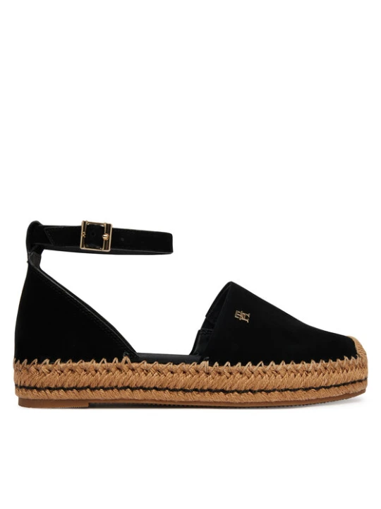 Zdjęcie produktu Espadryle Tommy Hilfiger Th Platform Espad Suede Strap FW0FW09144 Czarny