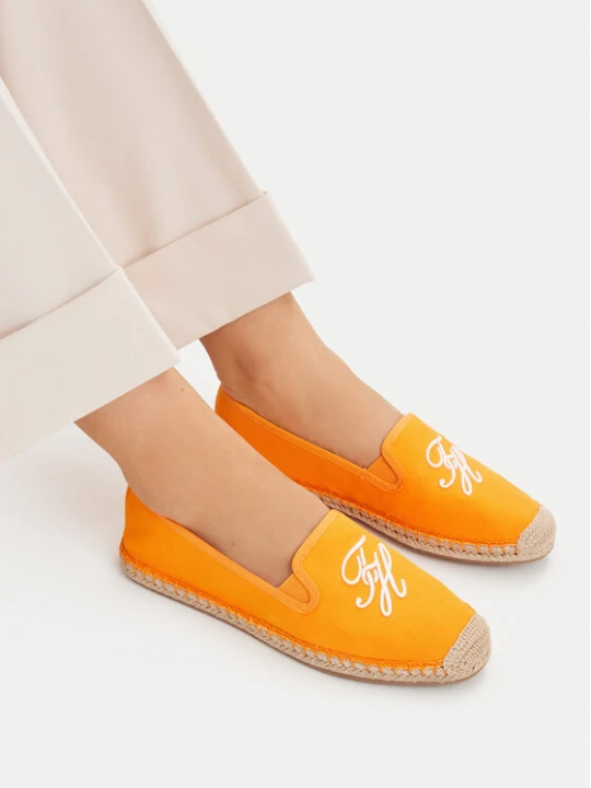 Zdjęcie produktu Espadryle Tommy Hilfiger Th Script Summer Espadrille FW0FW09240 Pomarańczowy