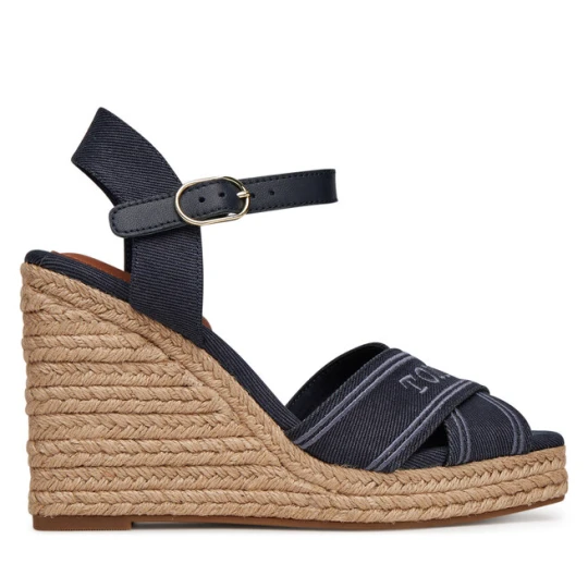 Zdjęcie produktu Espadryle Tommy Hilfiger Tommy Hilfiger Espad High Wedge FW0FW08668 Granatowy
