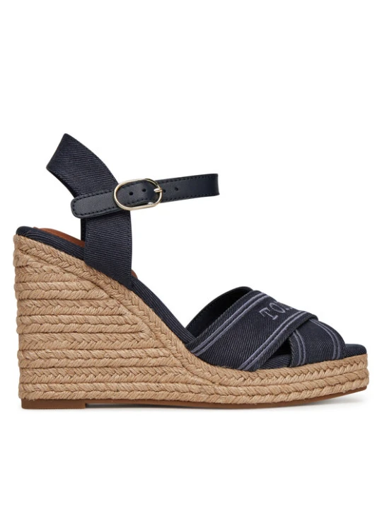 Zdjęcie produktu Espadryle Tommy Hilfiger Tommy Hilfiger Espad High Wedge FW0FW08668 Granatowy