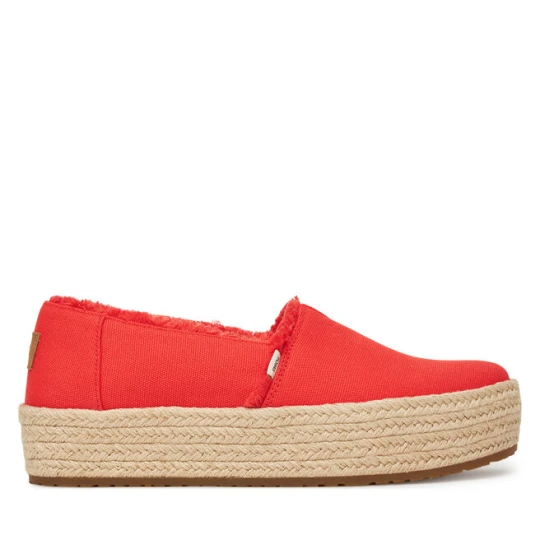 Zdjęcie produktu Espadryle Toms Valencia Platform 10021919 Czerwony