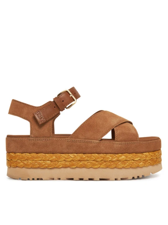 Zdjęcie produktu Espadryle Ugg W Aubrey Ankle Strap 1167471 Brązowy