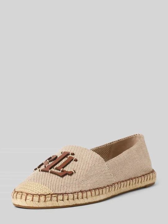 Zdjęcie produktu Espadryle z aplikacją z logo model 'CAMERYN' Lauren Ralph Lauren Jasnobrązowy