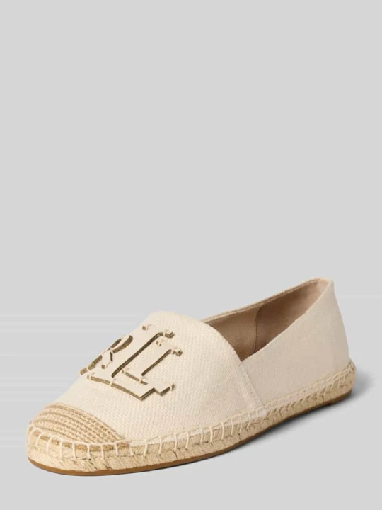 Zdjęcie produktu Espadryle z aplikacją z logo model 'CAMERYN' Lauren Ralph Lauren Złamany biały