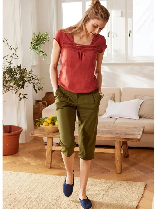 Zdjęcie produktu Espadryle z efektem rafii BonPrix niebieski