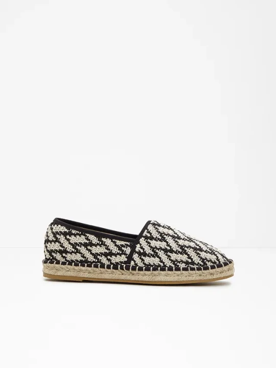 Zdjęcie produktu Espadryle z efektem rafii BonPrix czarny