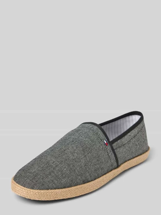 Zdjęcie produktu Espadryle z lnu chambray Tommy Hilfiger Czarny