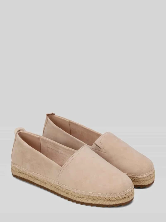 Zdjęcie produktu Espadryle ze skóry welurowej model 'GEM' Marc O'Polo Piaskowy