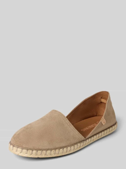 Zdjęcie produktu Espadryle ze skóry z naszywką z logo model 'CARMEN' Verbenas
