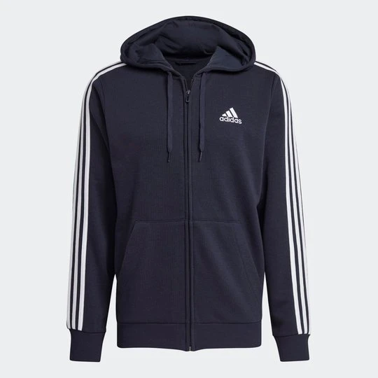 Zdjęcie produktu Essentials French Terry 3-Stripes Full-Zip Hoodie Adidas