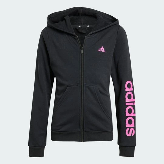 Zdjęcie produktu Essentials Linear Logo Full-Zip Hoodie Adidas czarny