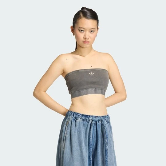 Zdjęcie produktu ESSENTIALS RIB BANDEAU TOP WASHED Adidas czarny
