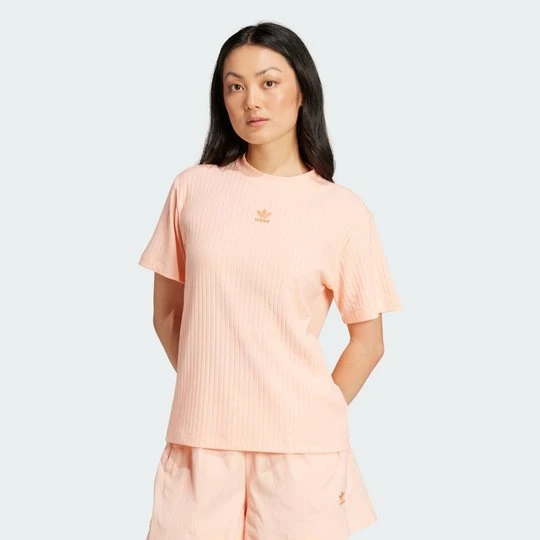 Zdjęcie produktu Essentials Wide Rib T-Shirt Adidas Glow Pink