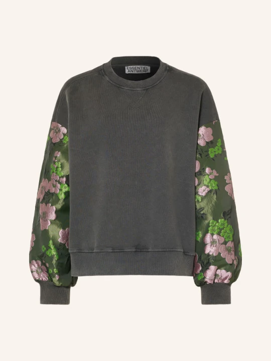 Zdjęcie produktu Essentiel Antwerp Bluza Kueer Z Wzorem Żakardowym grau szary