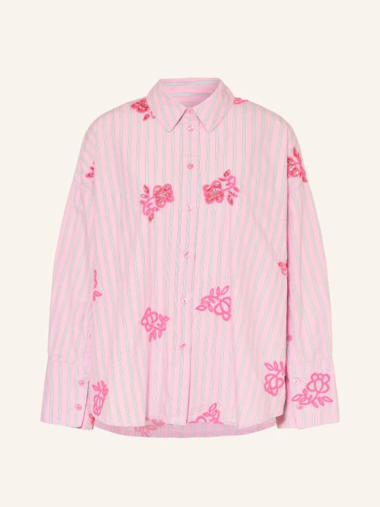 Zdjęcie produktu Essentiel Antwerp Bluzka Koszulowa Jalinki Z Kamieniami Ozdobnymi I Cekinami rosa różowy