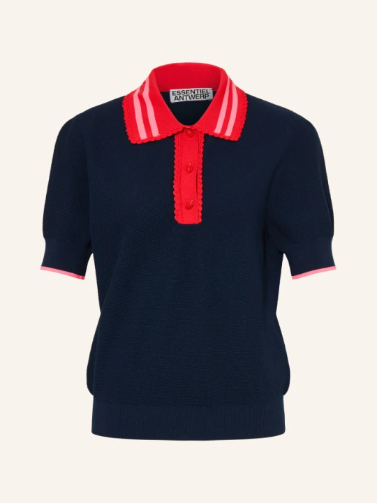 Zdjęcie produktu Essentiel Antwerp Koszulka Polo Z Dzianiny blau
