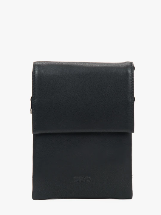 Zdjęcie produktu Estro: Czarna torba na tablet ze skóry naturalnej