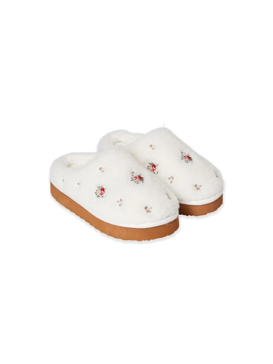 Zdjęcie produktu Kapcie typu mules z wzorami Etam ecru