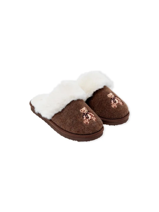 Zdjęcie produktu Kapcie typu klapki z motywem misiów Etam Taupe