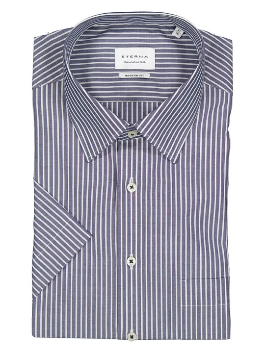 Zdjęcie produktu Eterna Koszula - Modern fit - w kolorze granatowo-białym rozmiar: 39