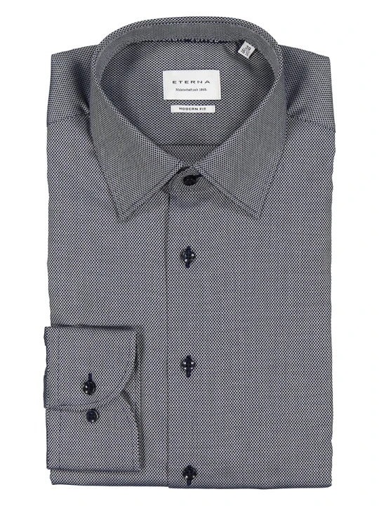 Zdjęcie produktu Eterna Koszula - Modern fit - w kolorze granatowo-szarym rozmiar: 45