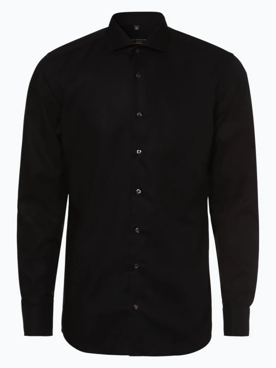 Zdjęcie produktu Eterna Slim Fit Koszula niewymagająca prasowania Mężczyźni Slim Fit Bawełna czarny