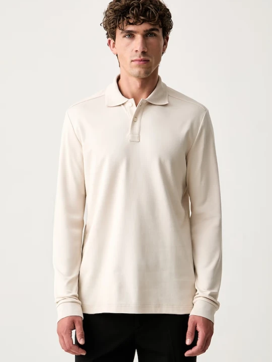 Zdjęcie produktu Eton longsleeve męski bawełniany beżowy