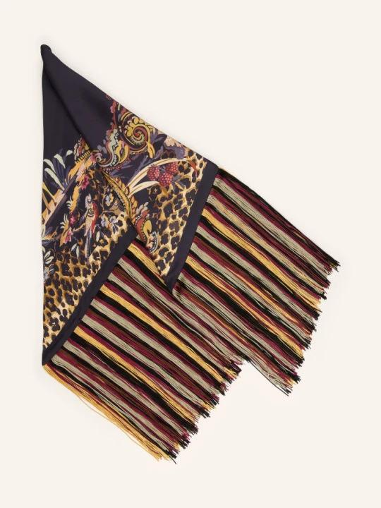 Zdjęcie produktu Etro Chusta Trójkątna Z Jedwabiu schwarz czarny