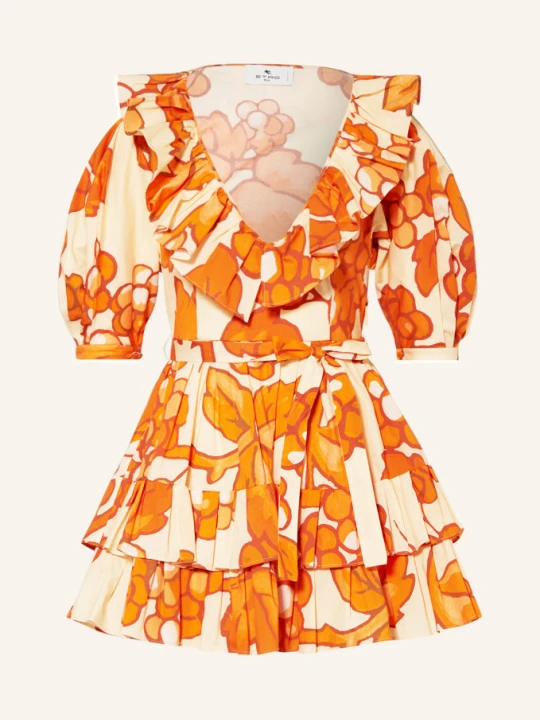 Zdjęcie produktu Etro Sukienka Plażowa Z Wolantami orange