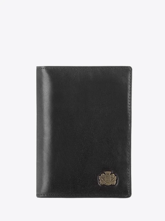 Zdjęcie produktu Etui na dokumenty skórzane z herbem czarne Wittchen