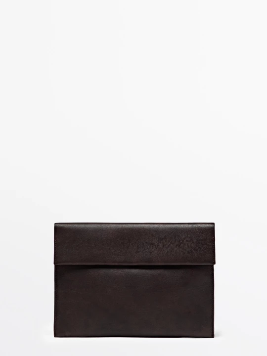 Zdjęcie produktu Etui Na Ipada Ze Skóry Nappa - Brązowy - Massimo Dutti - Female