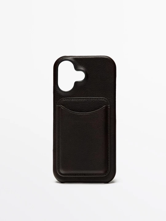 Zdjęcie produktu Etui Na Iphone 17 Ze Skóry Nappa - Brązowy - Massimo Dutti - Female