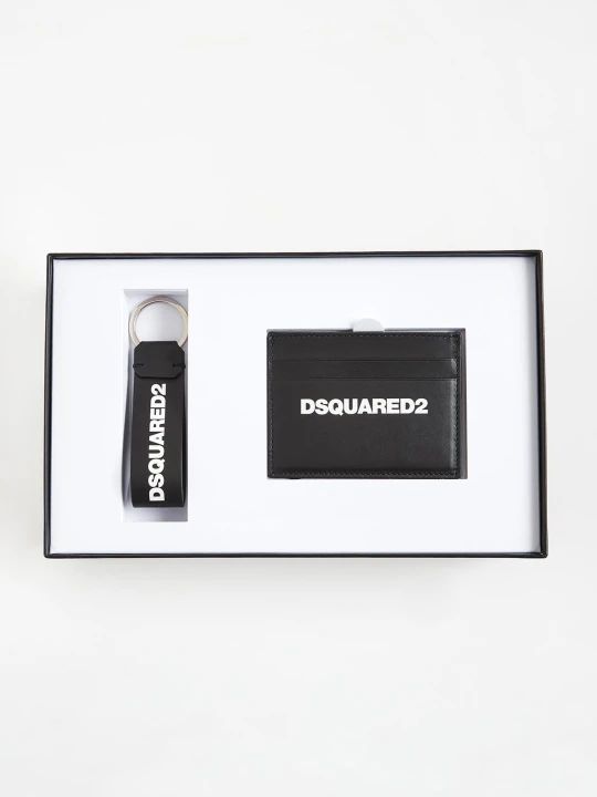 Zdjęcie produktu Etui na karty + brelok męskie skórzane DSQUARED2