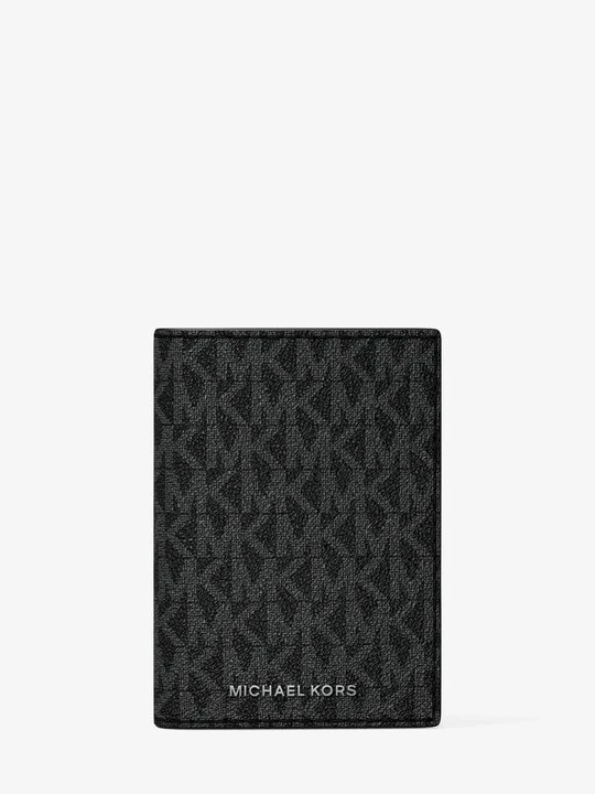 Zdjęcie produktu Etui na karty Hudson z charakterystycznym logo Michael Kors CZARNY (Czarny)