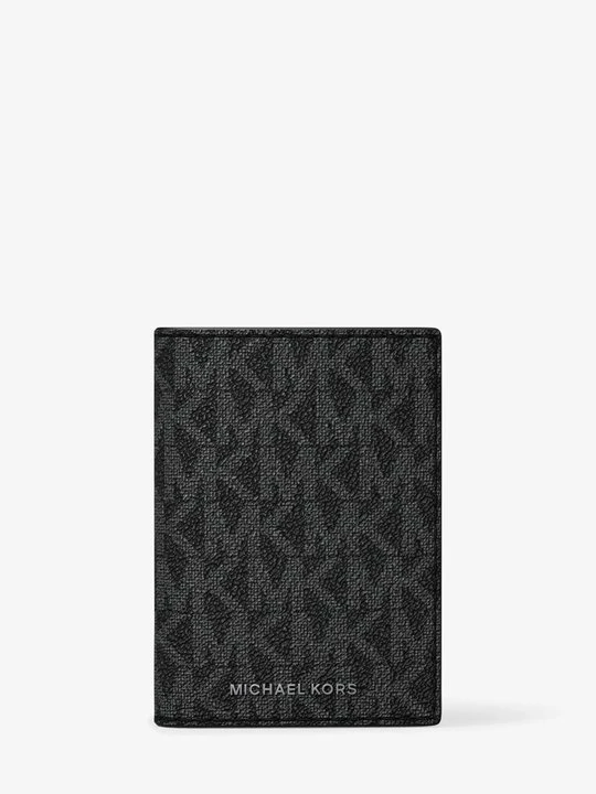 Zdjęcie produktu Etui na karty Hudson z charakterystycznym logo Michael Kors CZARNY (Czarny)