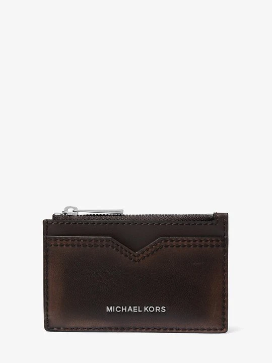 Zdjęcie produktu Etui na karty Hudson z polerowanej skóry Michael Kors CZEKOLADOWY (Brązowy)