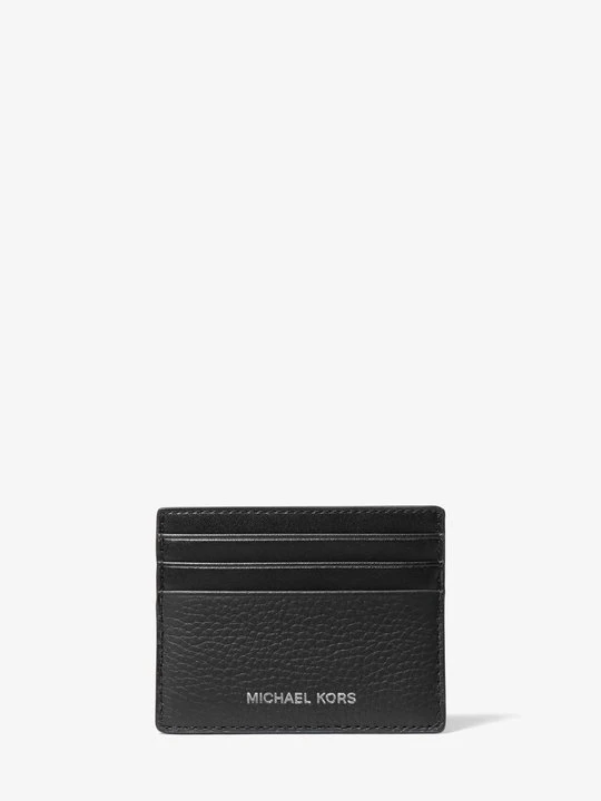 Zdjęcie produktu Etui na karty Hudson z wytłoczonym logo Michael Kors CZARNY (Czarny)