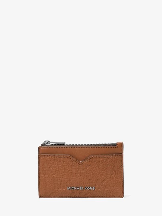 Zdjęcie produktu Etui na karty Hudson ze skóry z wytłoczonym logo Michael Kors BRĄZOWY (Brązowy)