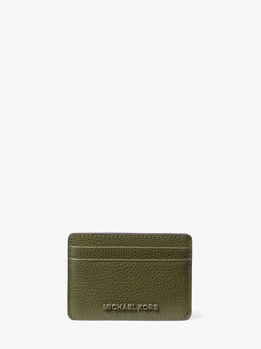 Zdjęcie produktu Etui na karty Jet Set ze skóry groszkowej Michael Kors BLUSZCZ (Zielony)