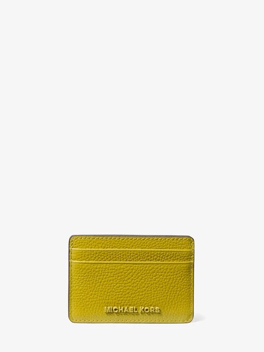 Zdjęcie produktu Etui na karty Jet Set ze skóry groszkowej Michael Kors JABŁKO (Zielony)