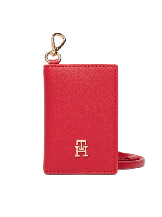 Zdjęcie produktu Etui na karty kredytowe Tommy Hilfiger Th Icon Cc Holder W/Strap AW0AW18480 Czerwony