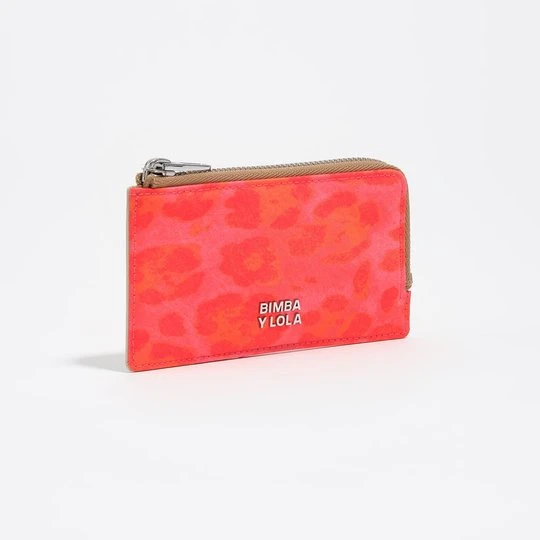 Zdjęcie produktu Etui na karty-portmonetka nylon panterka różowe BIMBA Y LOLA