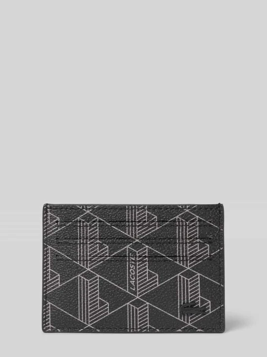 Zdjęcie produktu etui na karty w imitacji skóry Lacoste Czarny