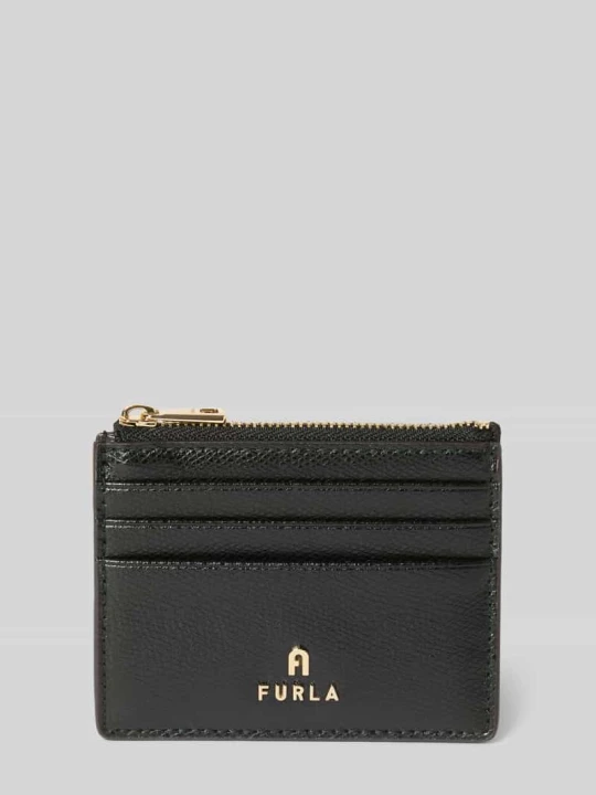 Zdjęcie produktu Etui na karty z detal z logo model 'CAMELIA' Furla Czarny