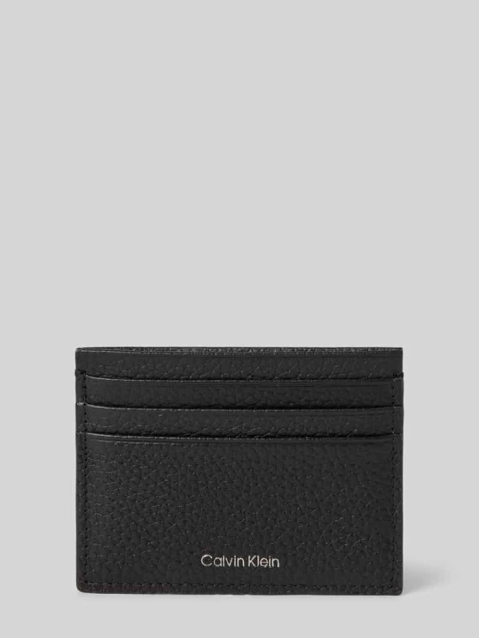 Zdjęcie produktu Etui na karty z detalem z logo Calvin Klein Czarny