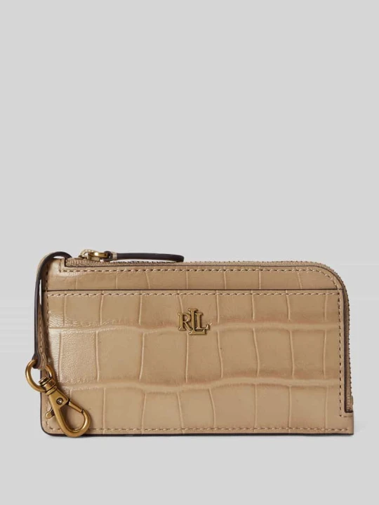 Zdjęcie produktu Etui na karty z naturalnej skóry bydlęcej Lauren Ralph Lauren Beżowy